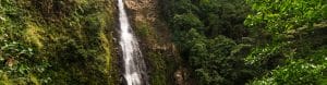 waterfall in cliffs