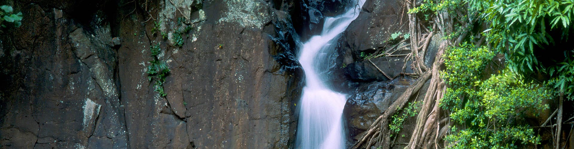 scenic waterfall in lawai international center