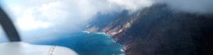 airplane view of kauai