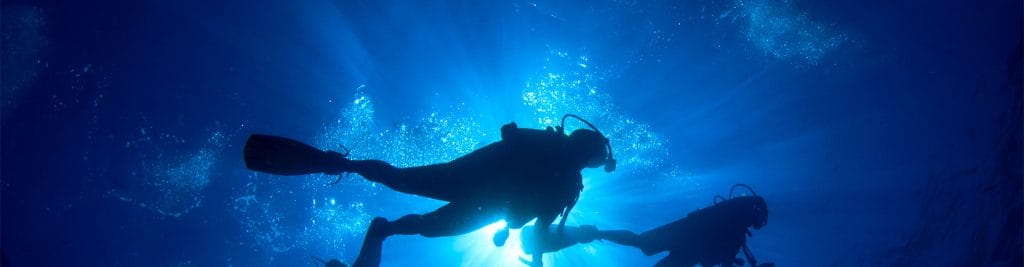 scuba diver in water